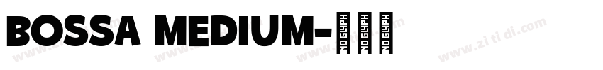 Bossa Medium字体转换